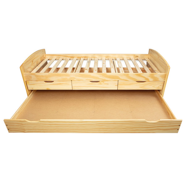 Just Kids 3 Drawer Solid Wood Cabin Bed with Trundle by Just Kids